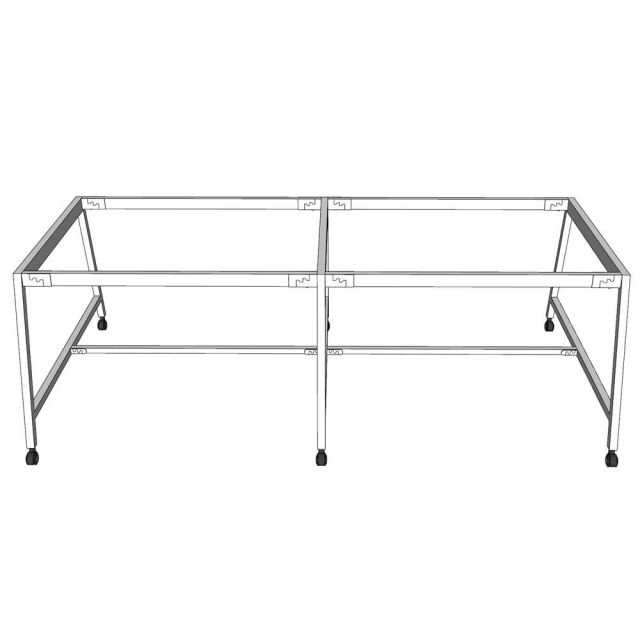 Chân sắt di động cho bàn cụm 4 240x120cm sơn tĩnh điện CFOS007