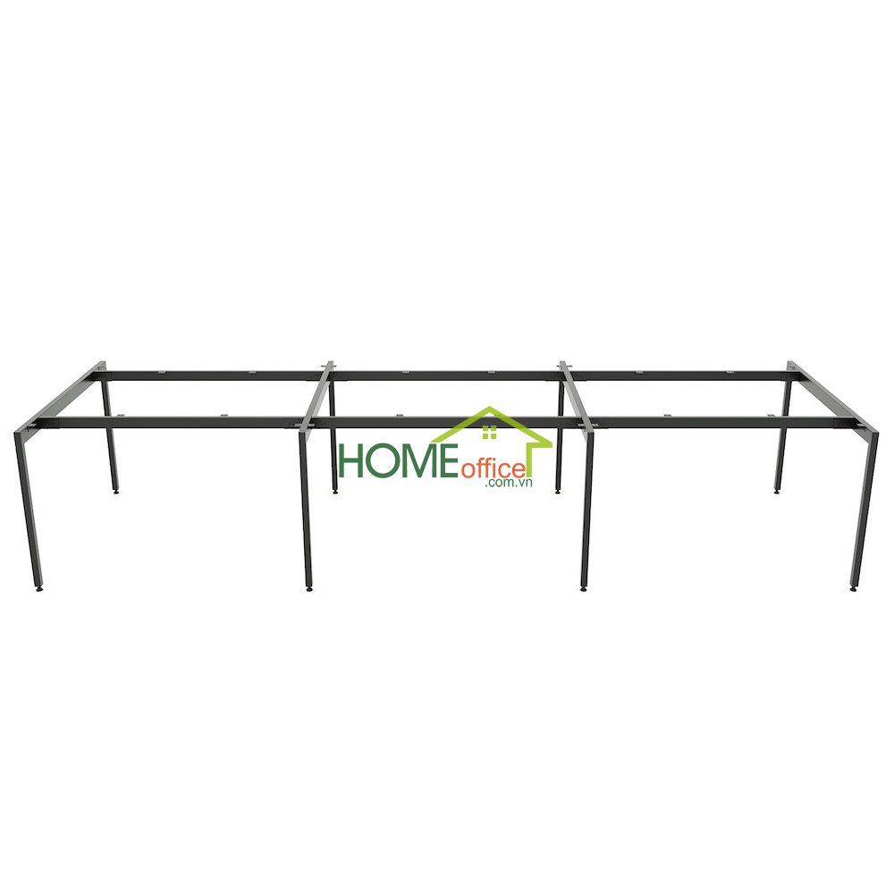 Chân sắt lắp ráp bàn cụm 6 360x120cm hệ Slean