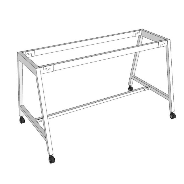 Chân sắt di động cho bàn làm việc 140x70cm sơn tĩnh điện CFOS003