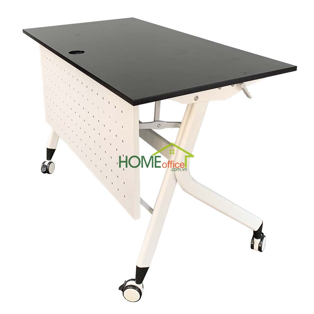 Bàn văn phòng gấp gọn gỗ cao su