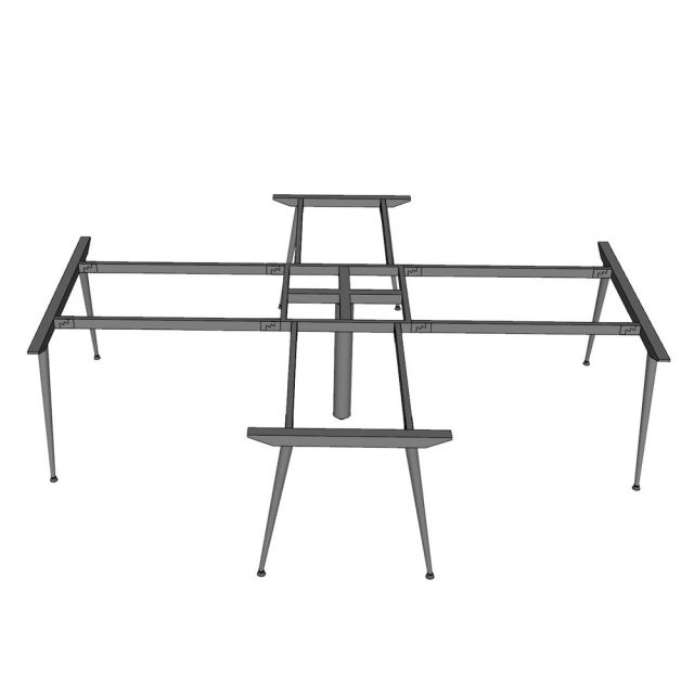 Chân sắt lắp ráp dùng cho bàn cụm 4 chữ thập 240x240cm HCCO025