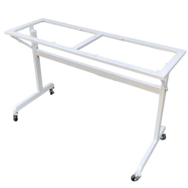 Chân bàn gấp gọn màu trắng có bánh xe CHB68047 Chân bàn gấp gọn màu trắng có bánh xe CHB68047