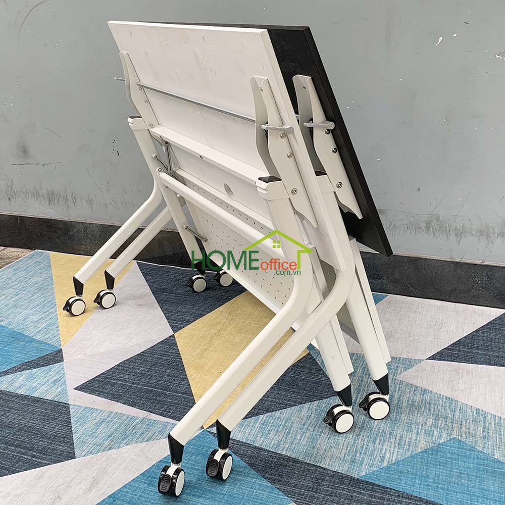 Bàn văn phòng gỗ cao su gấp gọn