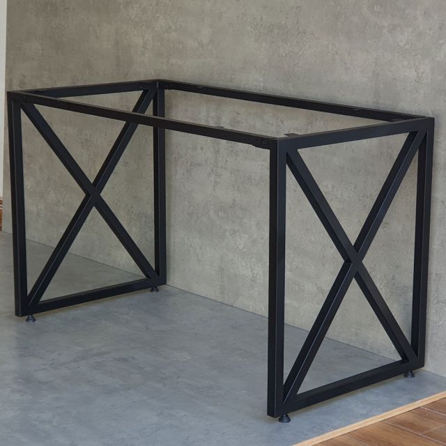 Chân bàn sắt lắp ráp chữ X 120x60cm hệ Minimal HCMN012