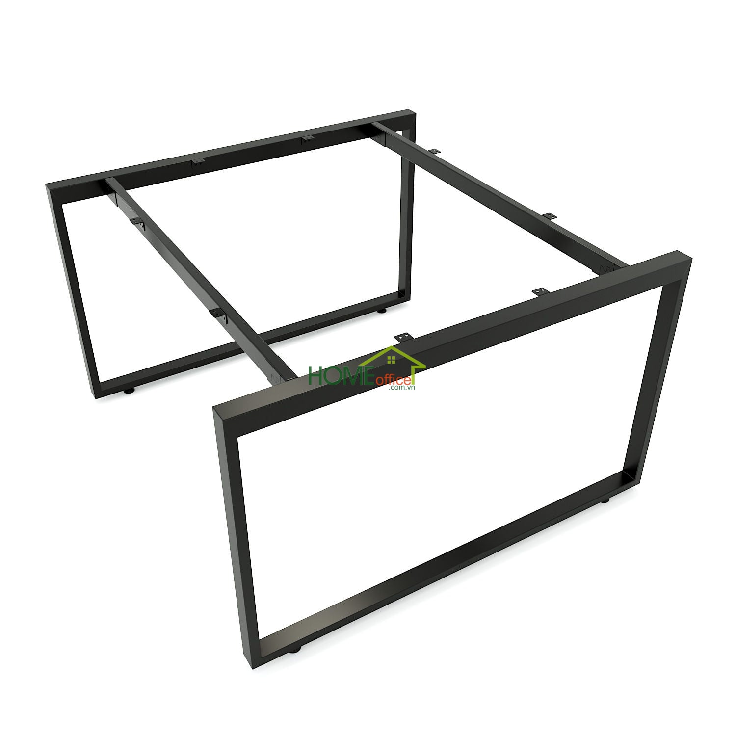 Chân sắt bàn cụm 2 hệ Rectang 120x120cm lắp ráp