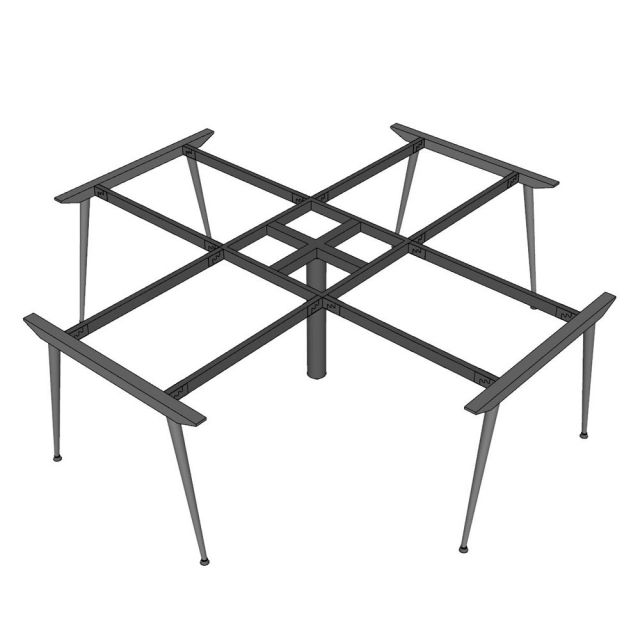 Chân sắt lắp ráp dùng cho bàn cụm 4 chữ thập 240x240cm HCCO024