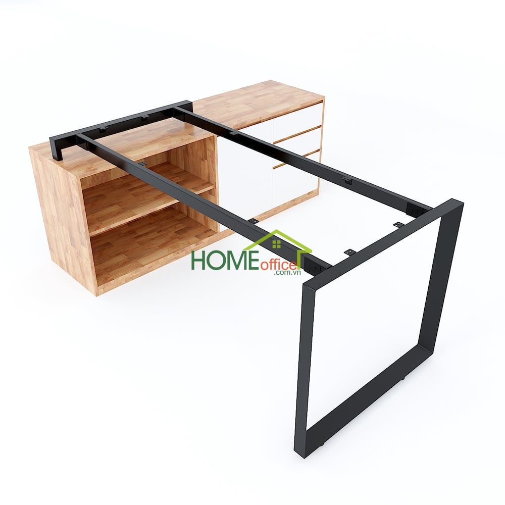 chân bàn sắt tam giác cho bàn gác tủ