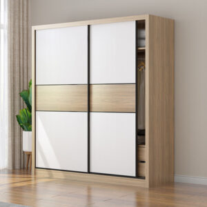 Tủ quần áo 2 cánh lùa cải giữa gỗ công nghiệp TA-144