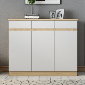 Tủ giày 3 cánh 3 ngăn kéo TG15 phong cách hiện đại