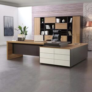 Bàn Lãnh Đạo Giám Đốc Liền Tủ Cao Cấp Hiện Đại
