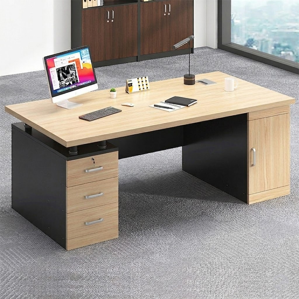 Bàn làm việc cho quản lý Uri trắng BQL-UriT-14