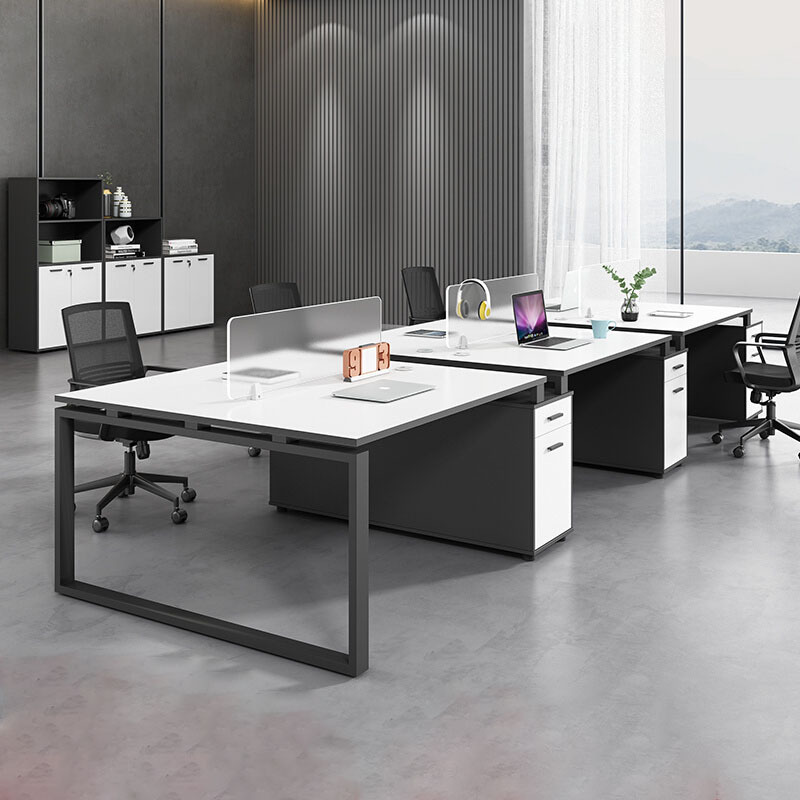 Cụm bàn làm việc chân sắt hiện đại CB4-39