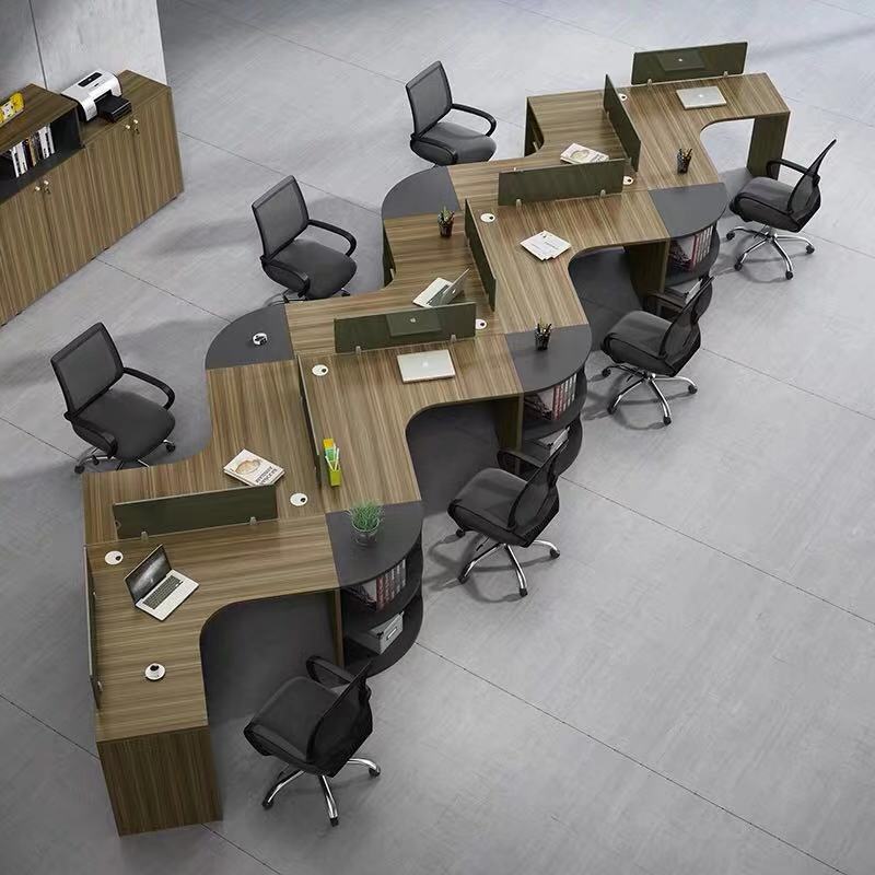Bàn cụm 6 chỗ bo cong hiện đại (6+1) người