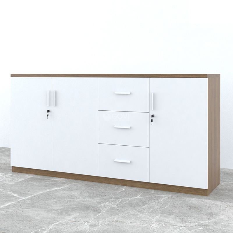 Tủ hồ sơ tài liệu 3 cánh 3 ngăn kéo CL80-180