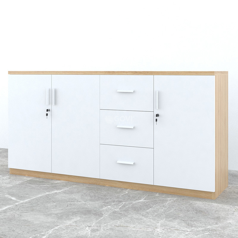 Tủ hồ sơ tài liệu 3 cánh 3 ngăn kéo CL80-180