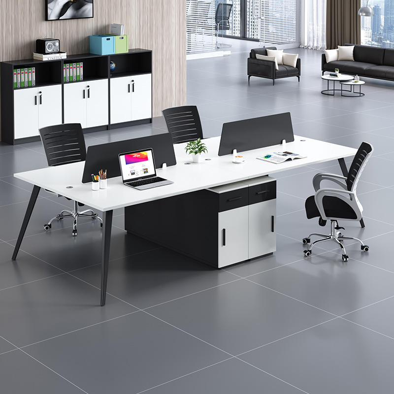 Cụm bàn văn phòng 6 người liền tủ ngăn kéo Cosi