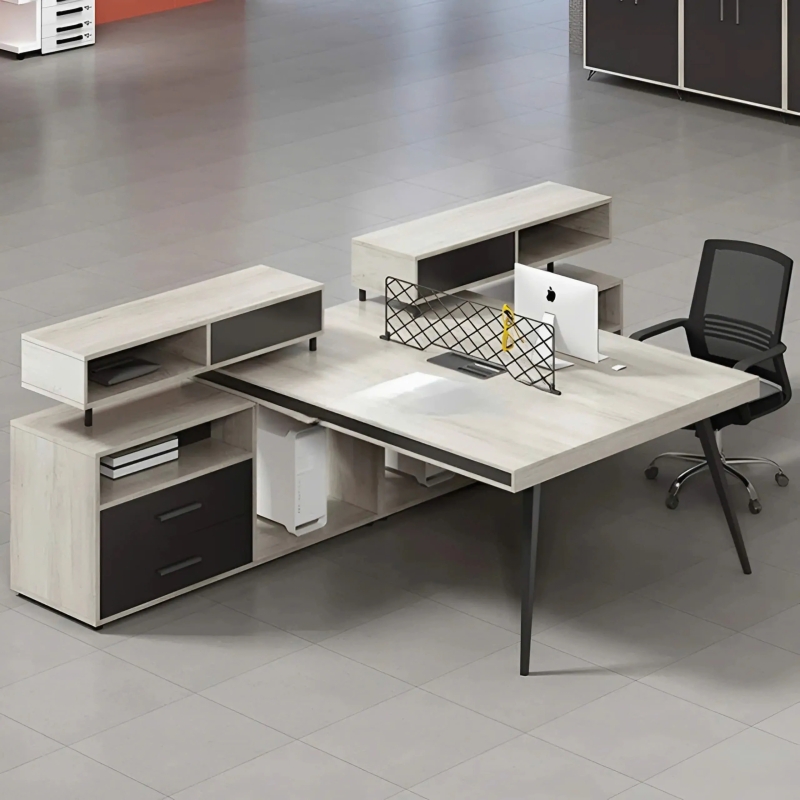 Cụm bàn làm việc 2 chỗ đẹp chuẩn không gian văn phòng hiện đại