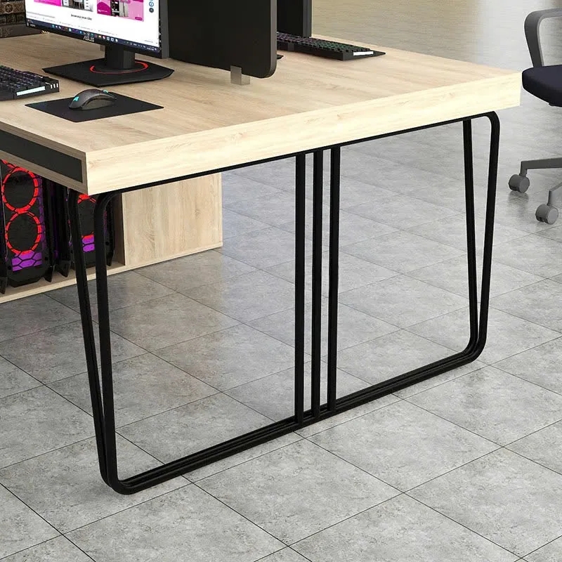 Cụm 4 người bàn làm việc phối màu xanh cho văn phòng trẻ