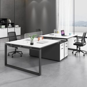 Cụm bàn làm việc chân sắt hiện đại CB4-39