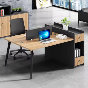 Cụm bàn làm việc 2 người chân côn