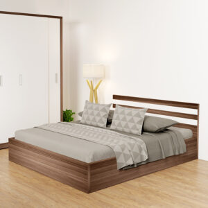 Giường gỗ công nghiệp 6089 cải trắng