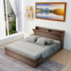 Giường gỗ ngăn kéo dưới và đầu giường