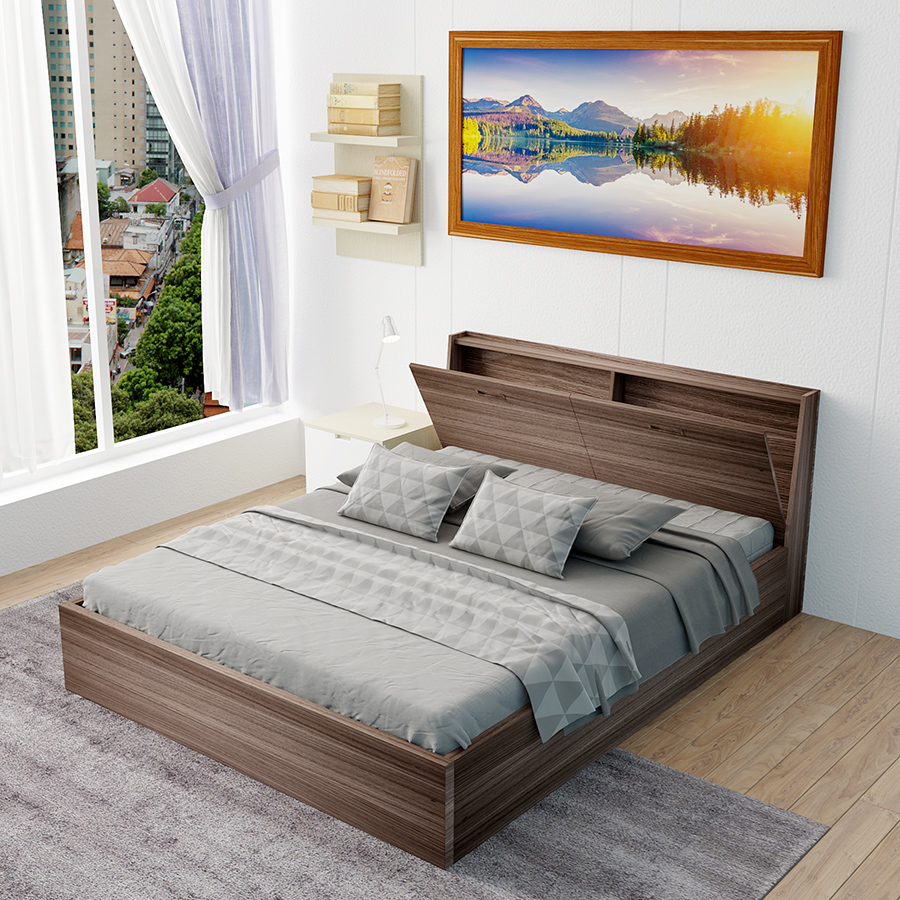 Giường ngủ hộp đầu giường ngăn kéo dưới