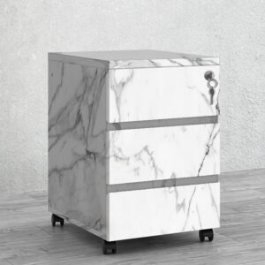 Hộc tủ di động 3 ngăn vân đá marble