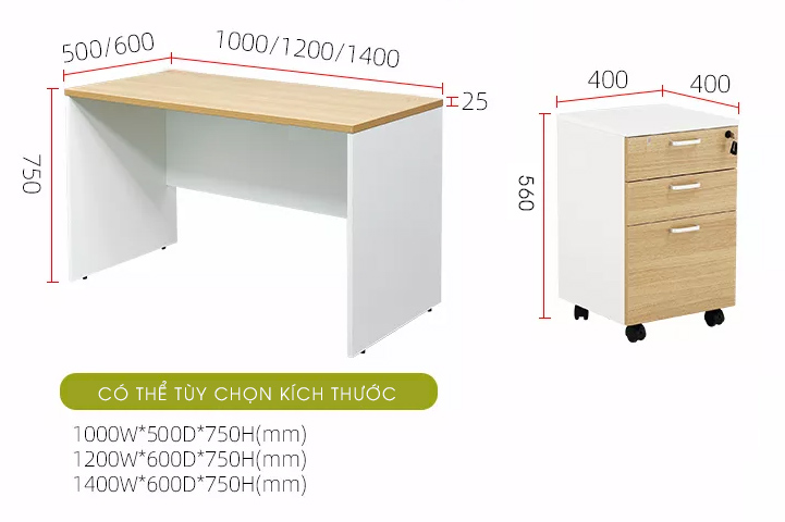 Modul cụm bàn làm việc 6 chỗ