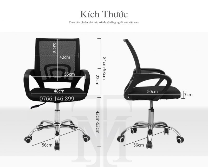 Ghế xoay làm việc văn phòng ghế lưới thấp