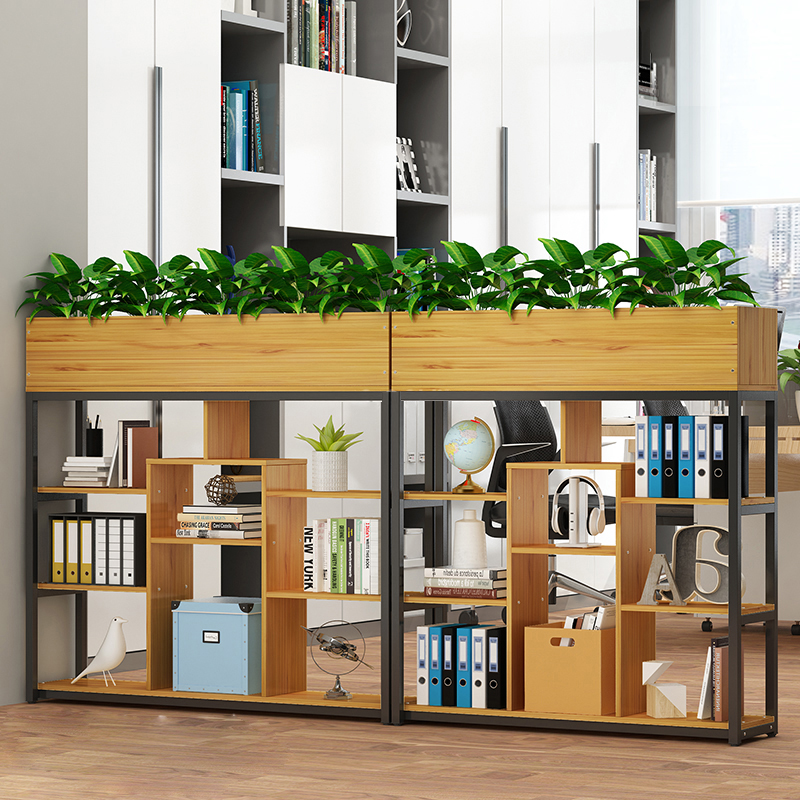 Kệ vách ngăn trang trí tích hợp chậu cây KTT17
