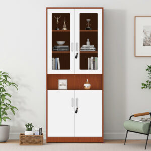 Tủ sách trang trí & hồ sơ văn phòng 209t – thiết kế hiện đại 2 tone màu
