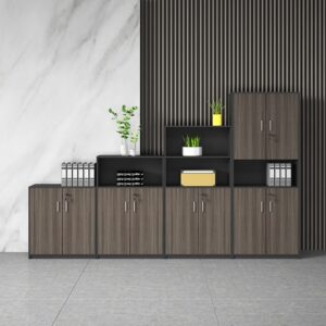 Tủ hồ sơ thấp 2 tầng ô thoáng decor - TL 13