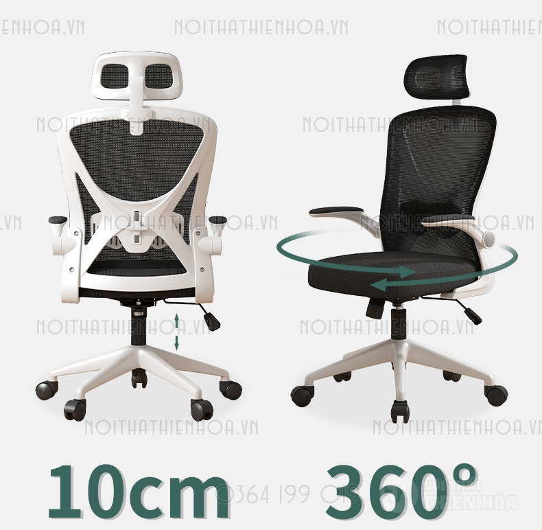 Ghế công thái học làm việc 699 màu đen