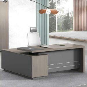 Bàn Giám Đốc Góc L Liền Tủ Thấp