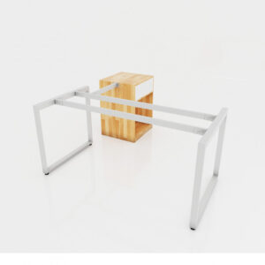 Chân bàn giám đốc gắn tủ 1400x700mm sắt 25x50 lắp ráp ngàm