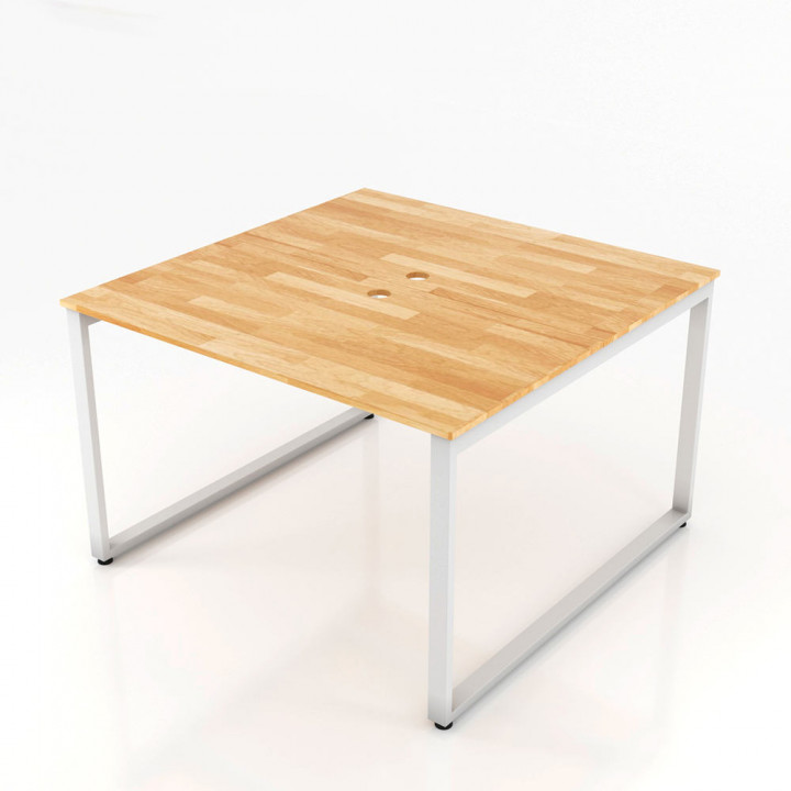 Chân bàn nhân viên 1400x1400mm sắt 25x50 lắp ráp ngàm