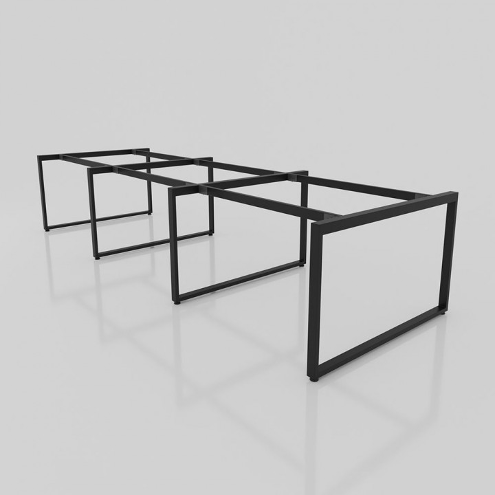 Chân bàn nhân viên 3600x1200 sắt 25x50 lắp ráp ngàm