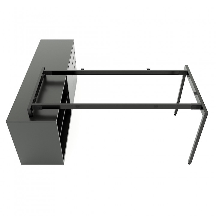 Chân sắt lắp ráp cho bàn gác tủ 160x80cm hệ Slean