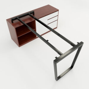 Chân bàn gác tủ 160x140 hệ Trapez Concept lắp ráp