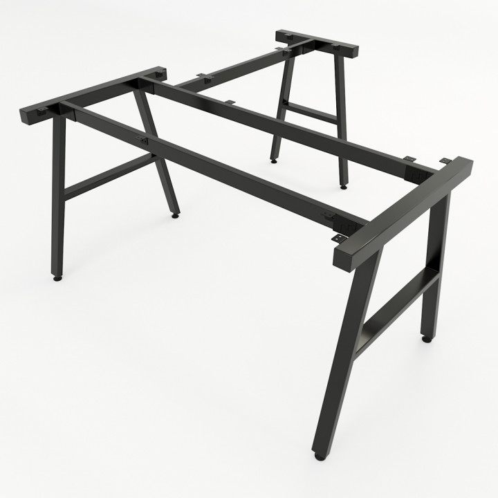 Chân bàn chữ L 140x150 hệ AConcept lắp ráp