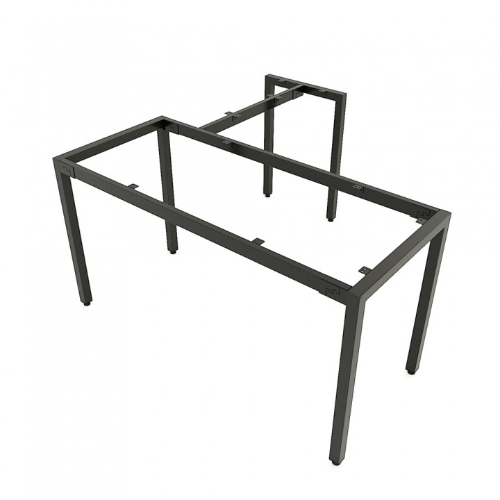 Chân bàn chữ L hệ UConcept 140x140 lắp ráp