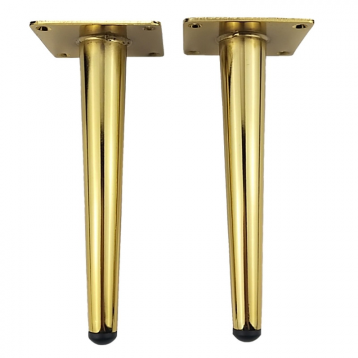 Chân côn inox cao 20cm mạ màu vàng