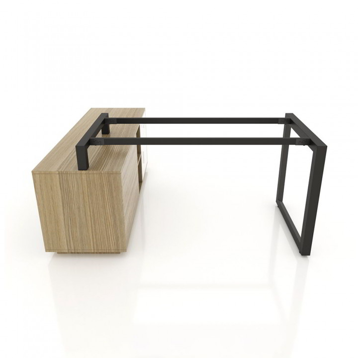 Chân bàn giám đốc gác tủ 1400x700mm sắt tam giác lắp ráp ngàm