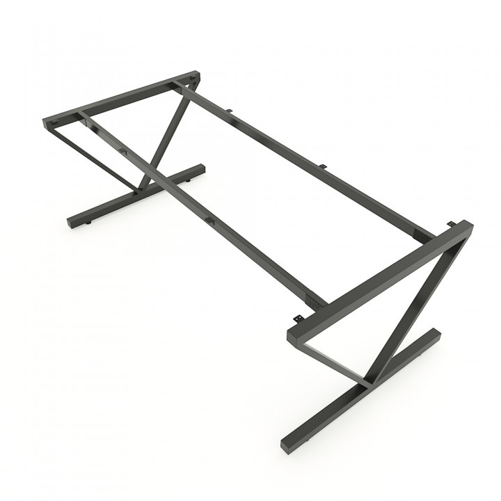 Chân bàn sắt 200x100cm hệ VConcept lắp ráp