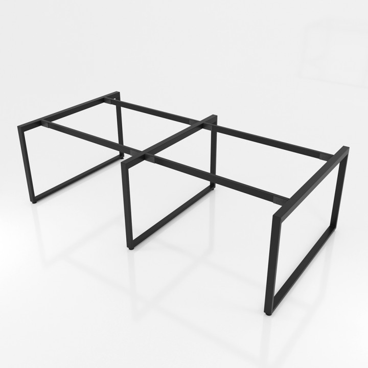 Chân bàn nhân viên 2400x1200mm sắt 25x50 lắp ráp ngàm