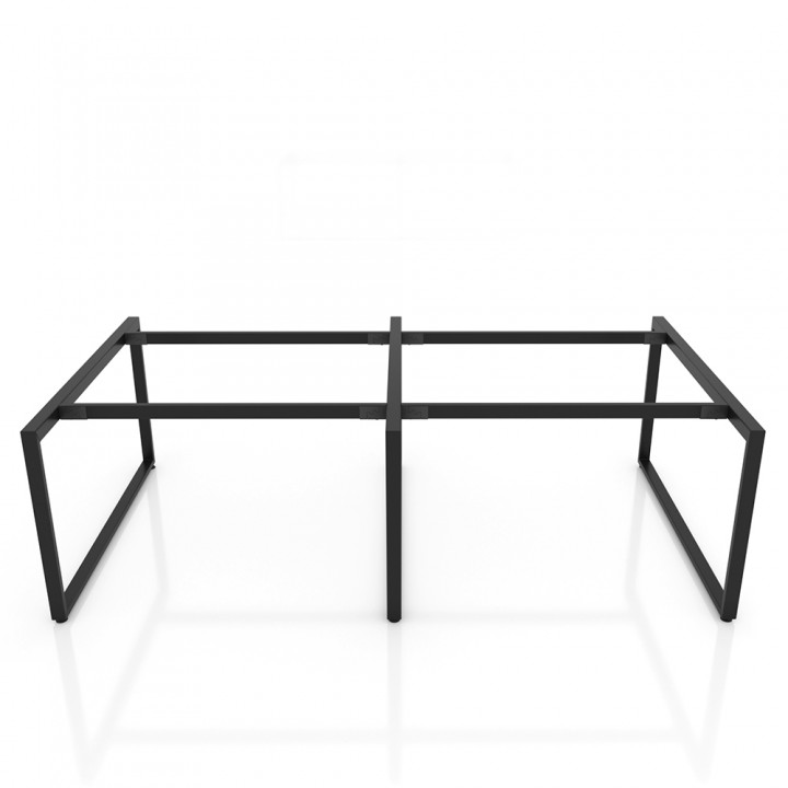 Chân bàn nhân viên 2400x1200mm sắt 25x50 lắp ráp ngàm