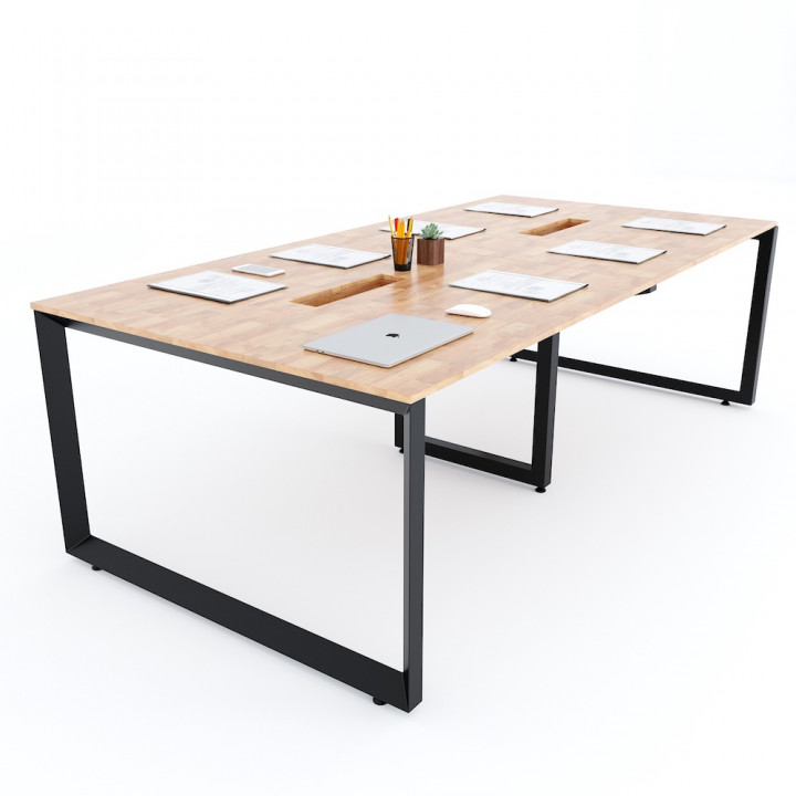 Chân sắt tam giác cho bàn họp 240x120cm hệ Trian II