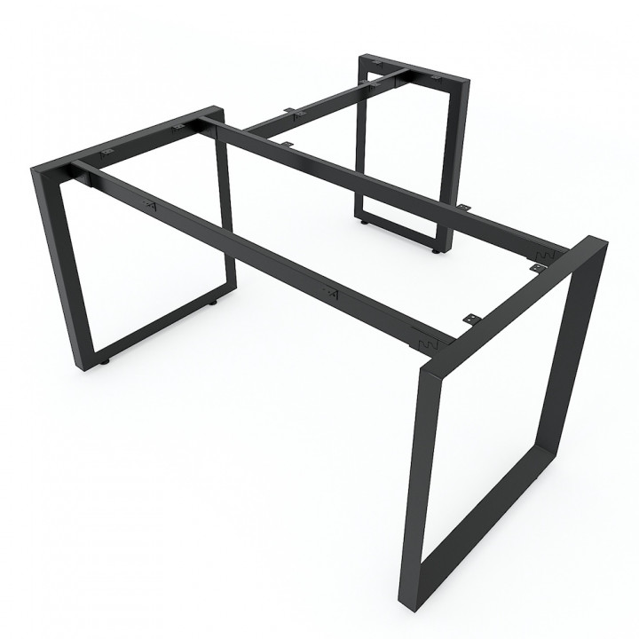 Chân bàn chữ L 140x150cm sắt tam giác lắp ráp hệ Trian II