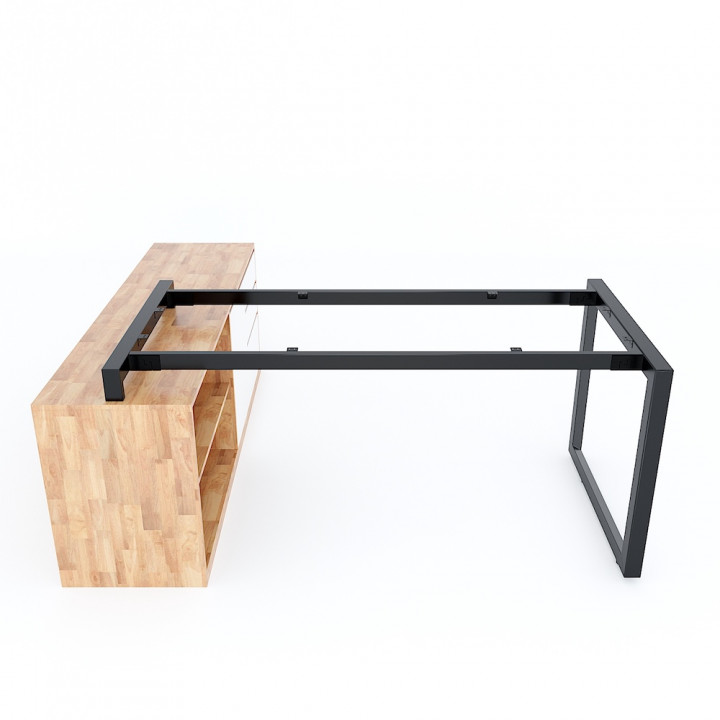Chân bàn gác tủ 160x80cm sắt tam giác lắp ráp hệ Trian II - HCTG018